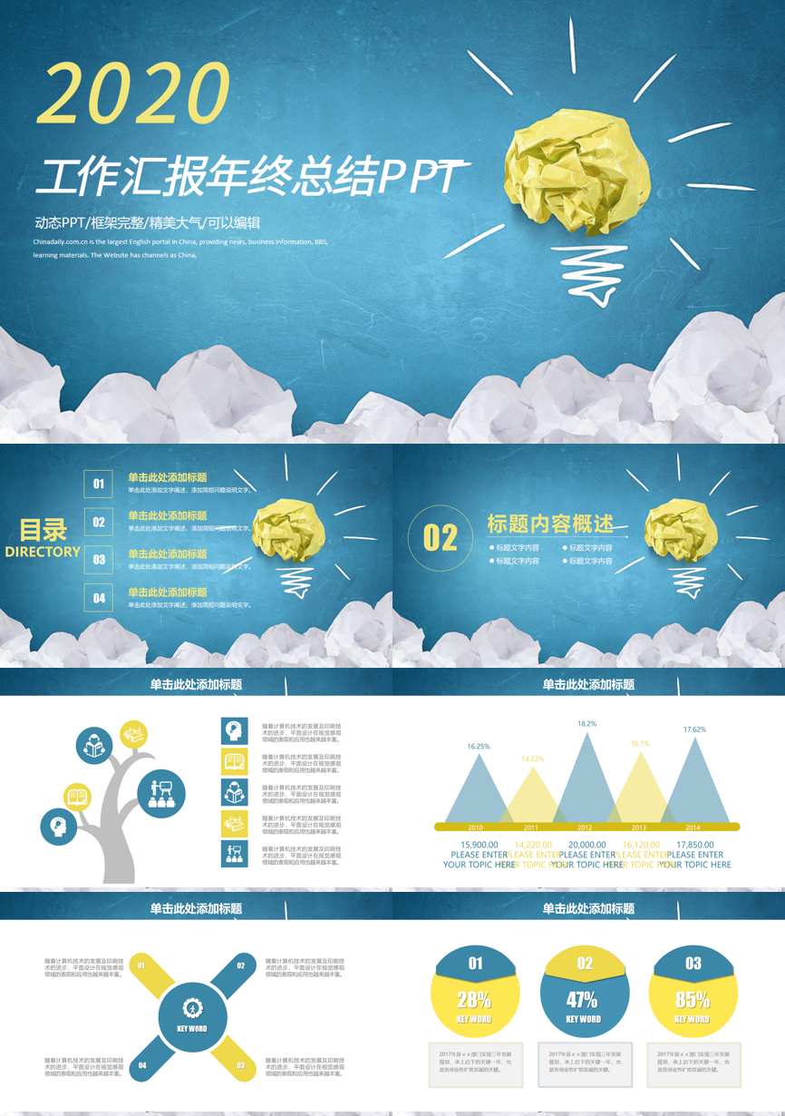 工作总结PPT (206)工作总结PPT模板